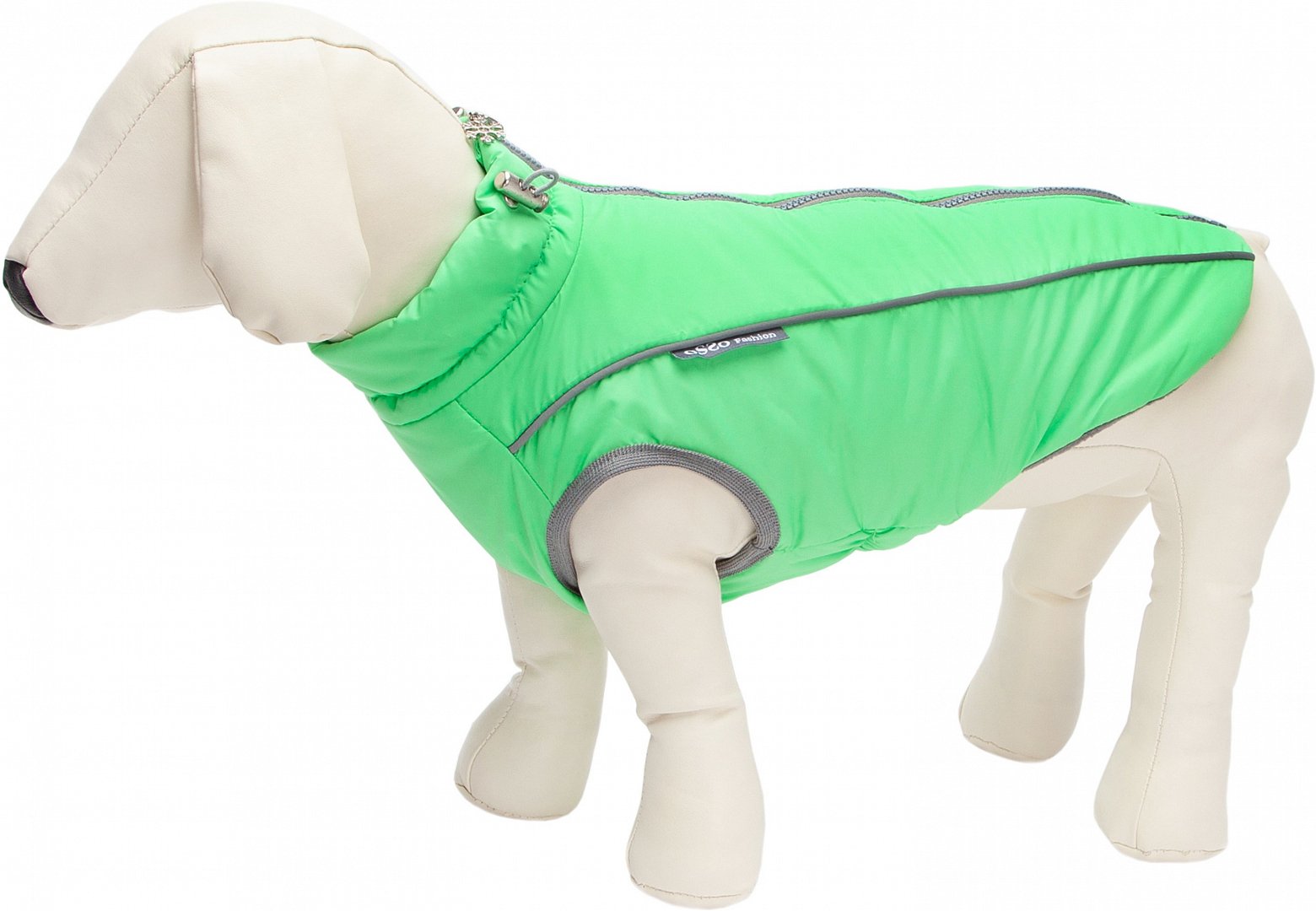 Жилет для собак Osso Fashion Аляска, зимний, салатовый, длина спины 30см