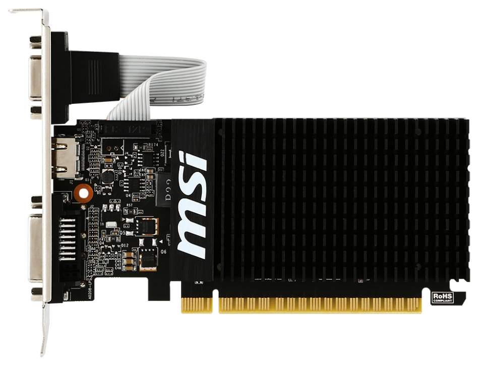 Видеокарта MSI NVIDIA GeForce GT 710 Silent LP (GT 710 2GD3H LP) – купить в Москве, цены в интернет-магазинах на Мегамаркет