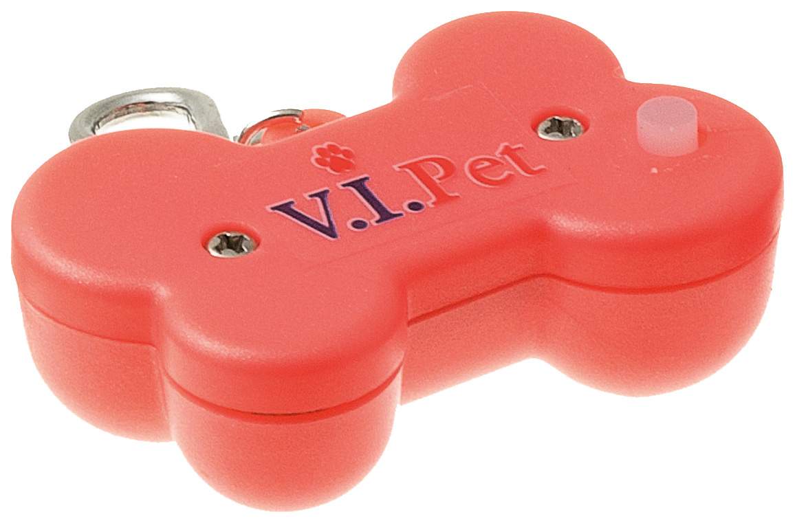 Подвеска-маячок для собак V.I.Pet косточка, пластик