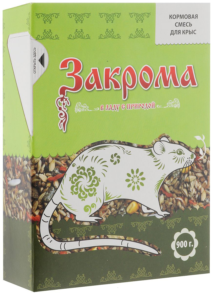 Корм для крыс Закрома Закрома 0.9 кг 1 шт