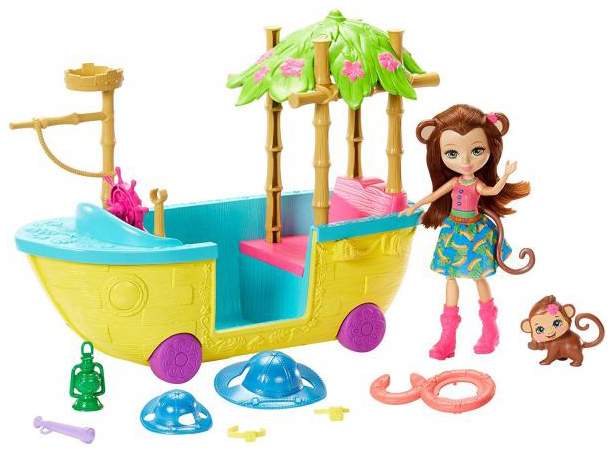 Игровой набор Mattel Enchantimals Джунгли-Лодка