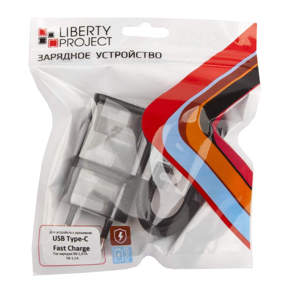 Сетевое зарядное устройство Liberty Project 1 USB, 1,67 A, black