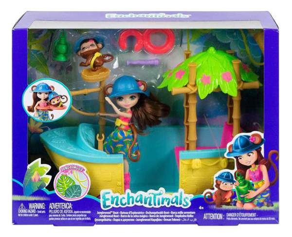 Игровой набор Mattel Enchantimals Джунгли-Лодка