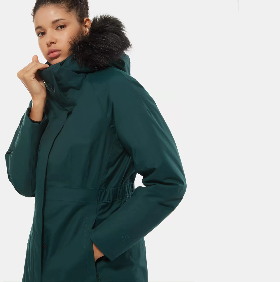 North face arctic parka ii green online