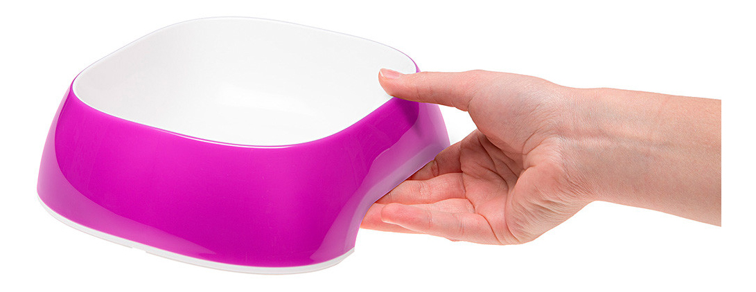Одинарная миска для кошек Ferplast, пластик, фиолетовый, 0.4 л