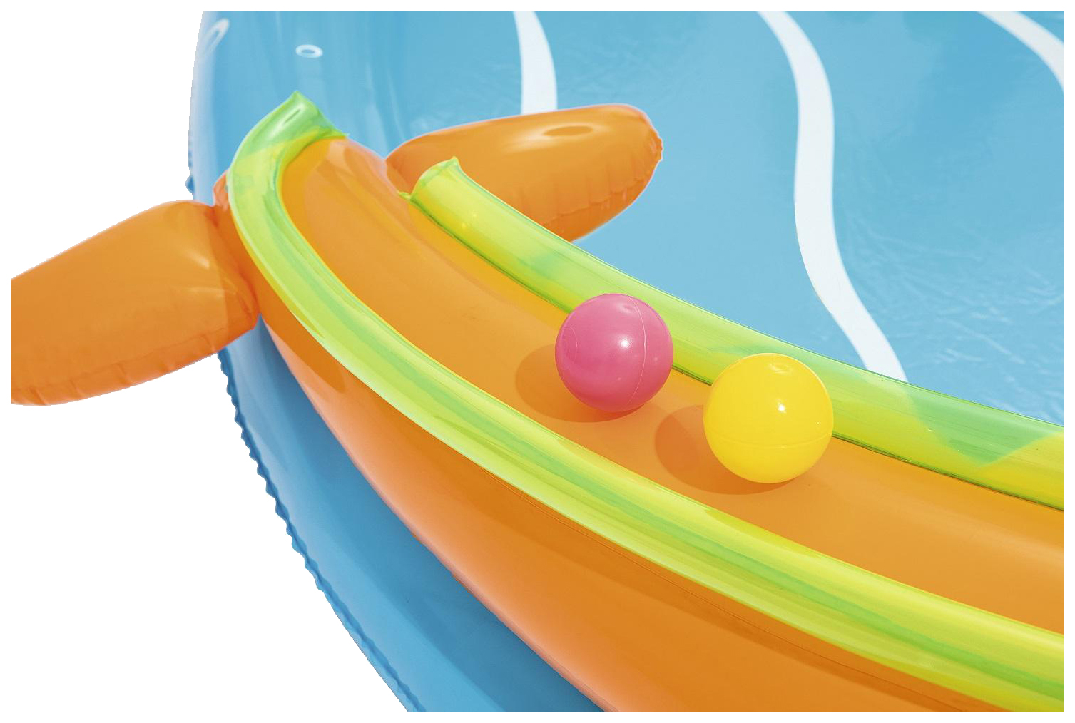 Игровой бассейн "Морские жители" с горкой и надувными игрушками, 280 х 257 см Bestway
