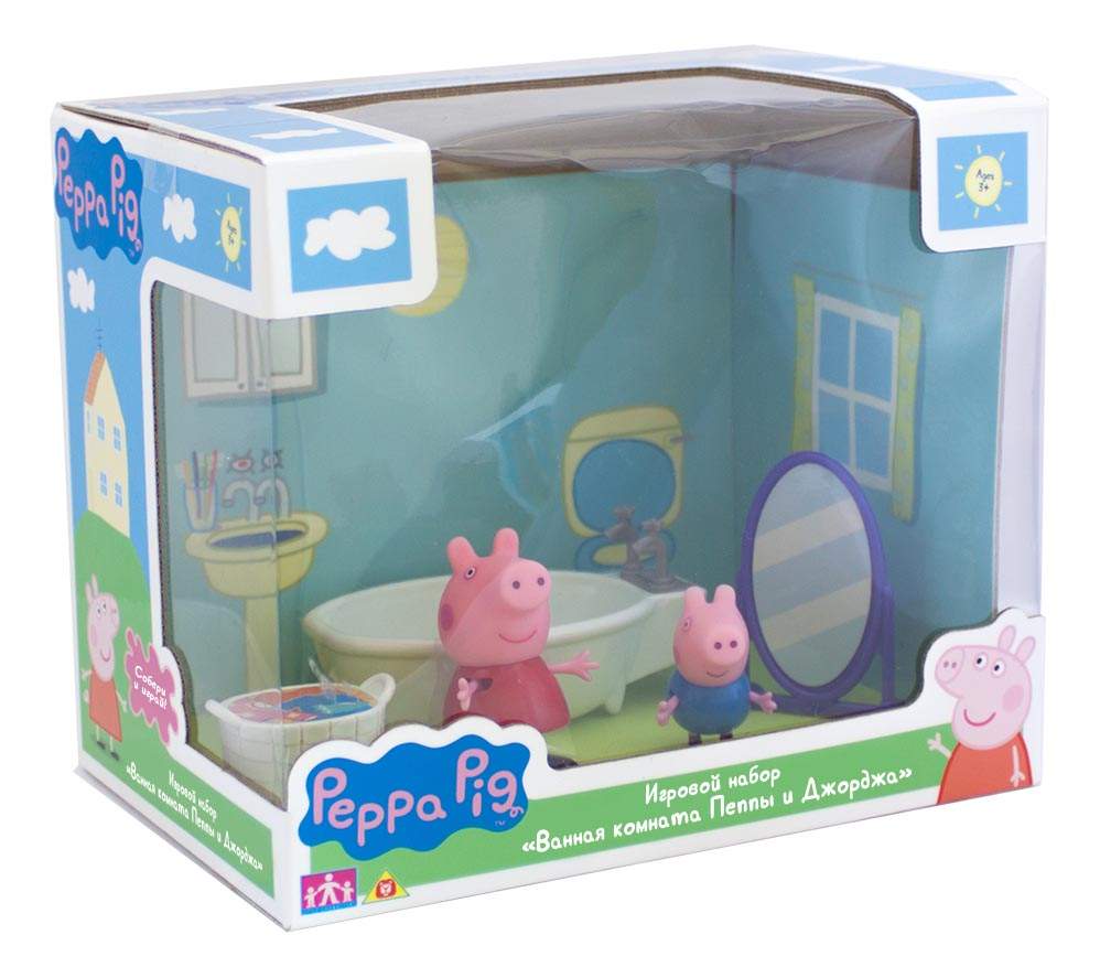 Комната пеппы. Игровой набор Свинка Пеппа ванна. Свинка Пеппа ванная комната 37467. Набор Свинка Пеппа с ванной. Комната Пеппы и Джорджа.