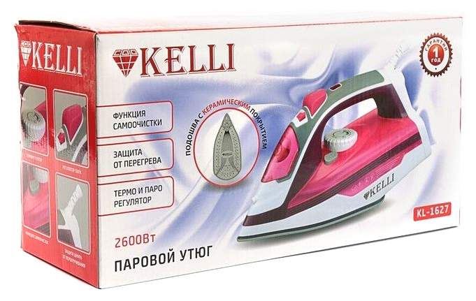 Как разобрать утюг келли Утюг KELLI KL-1627 White/Pink - характеристики и описание на Мегамаркет 10002380