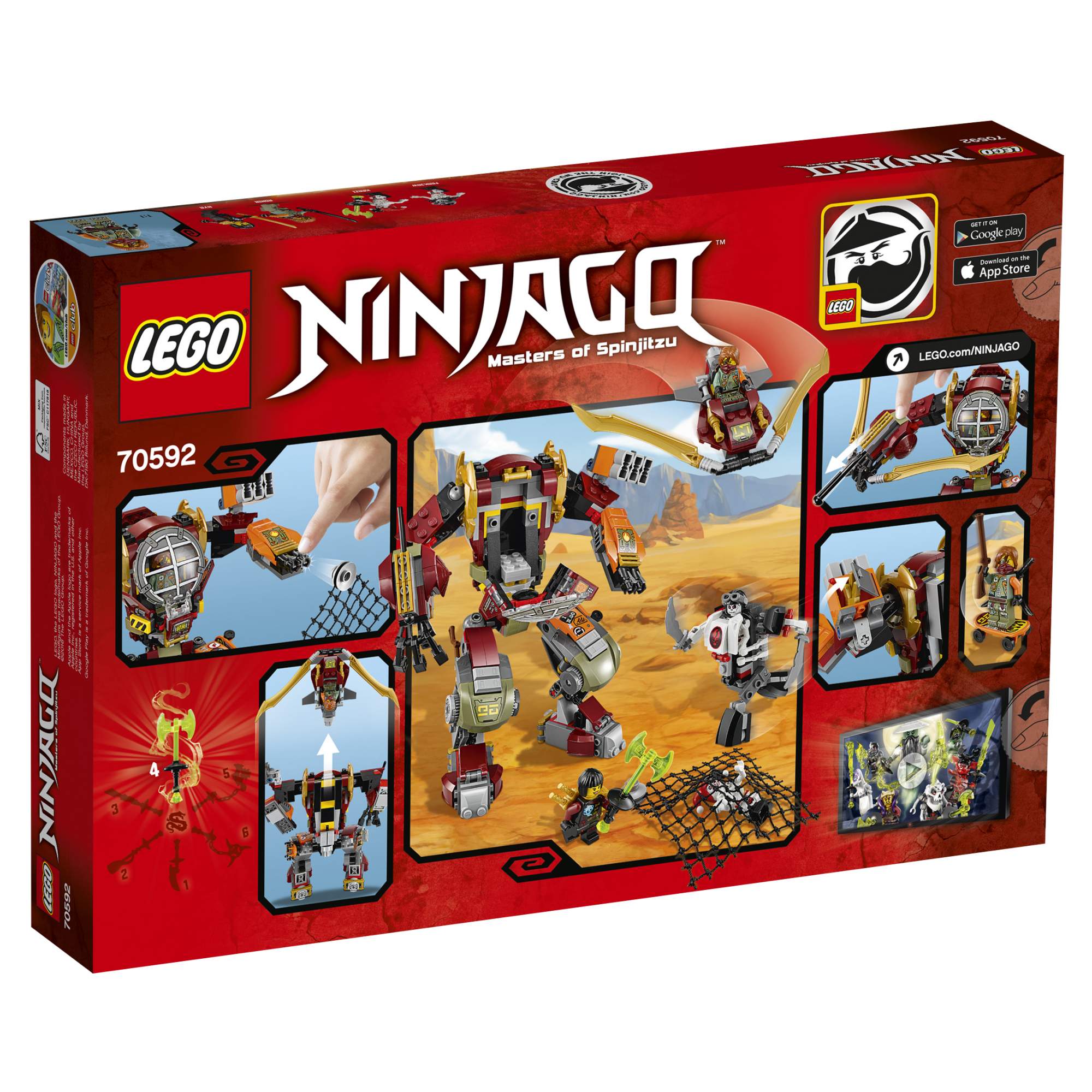 Купить конструктор LEGO Ninjago Робот-спасатель (70592), цены на Мегамаркет  | Артикул: 100000075439