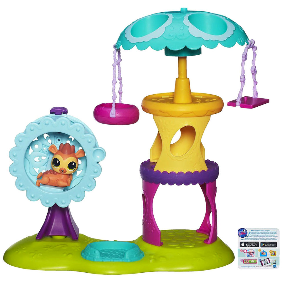 Playtime shop. Игровой набор Littlest Pet shop веселый парк развлечений b0249. Наборы Littlest Pet shop аттракцион. Фигурки Littlest Pet shop парк аттракционов. Набор LPS детская площадка.