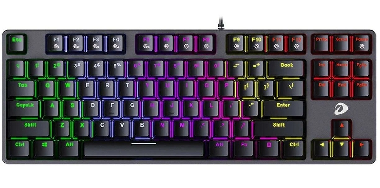 Проводная игровая клавиатура Dareu EK87 Black - купить в 4FRAG, цена на Мегамаркет