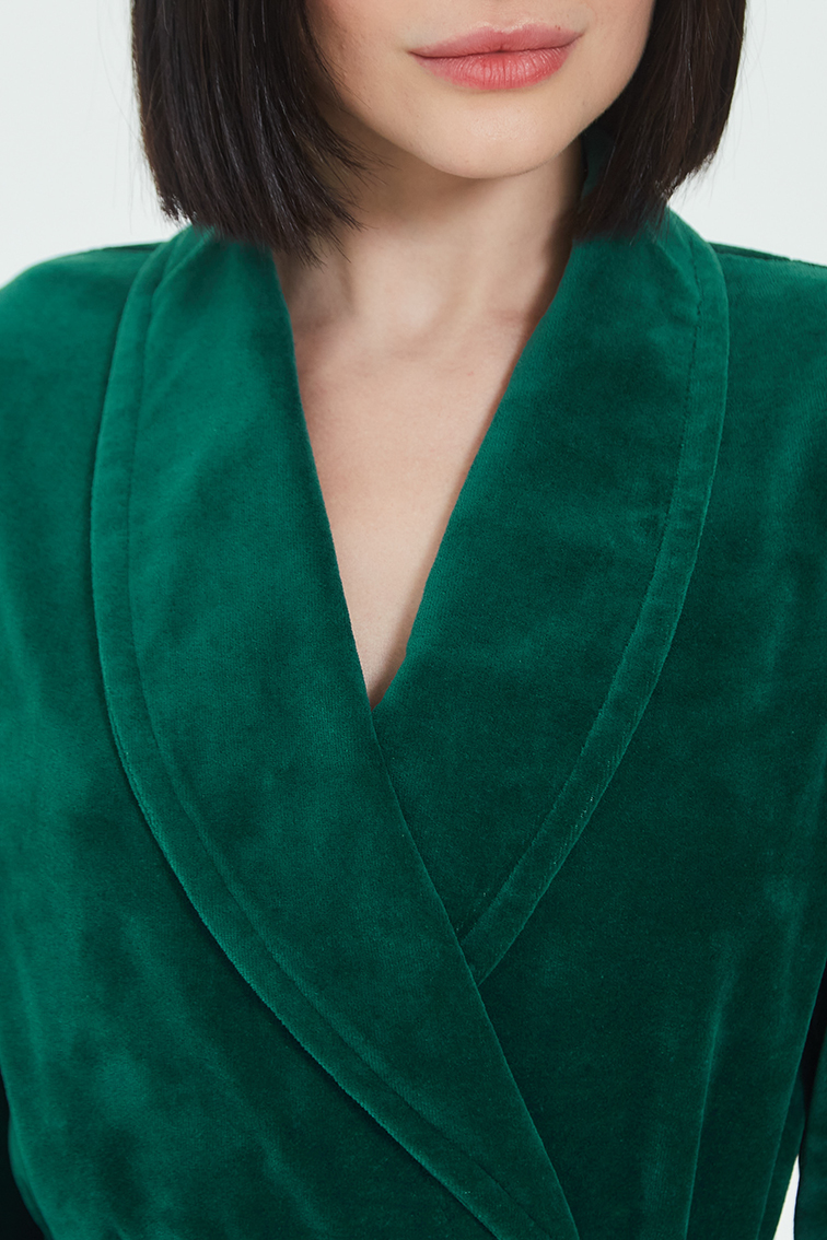 Домашний халат женский EvaTeks Curves зеленый 42-44 RU