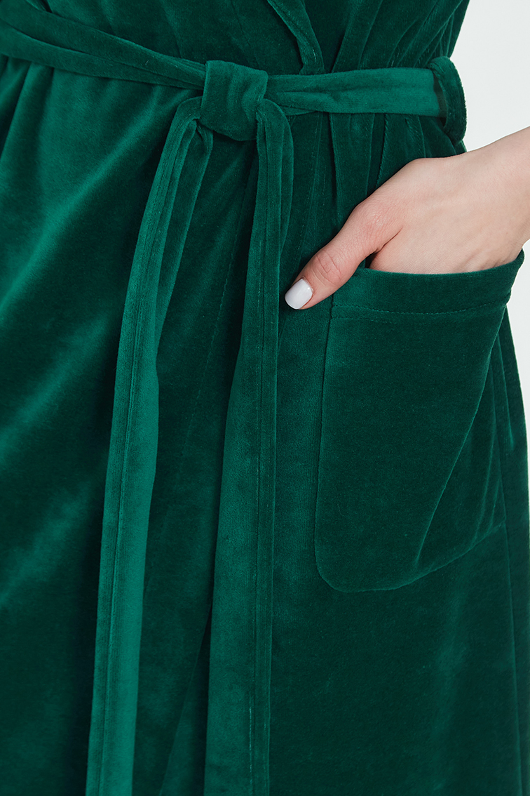Домашний халат женский EvaTeks Curves зеленый 42-44 RU