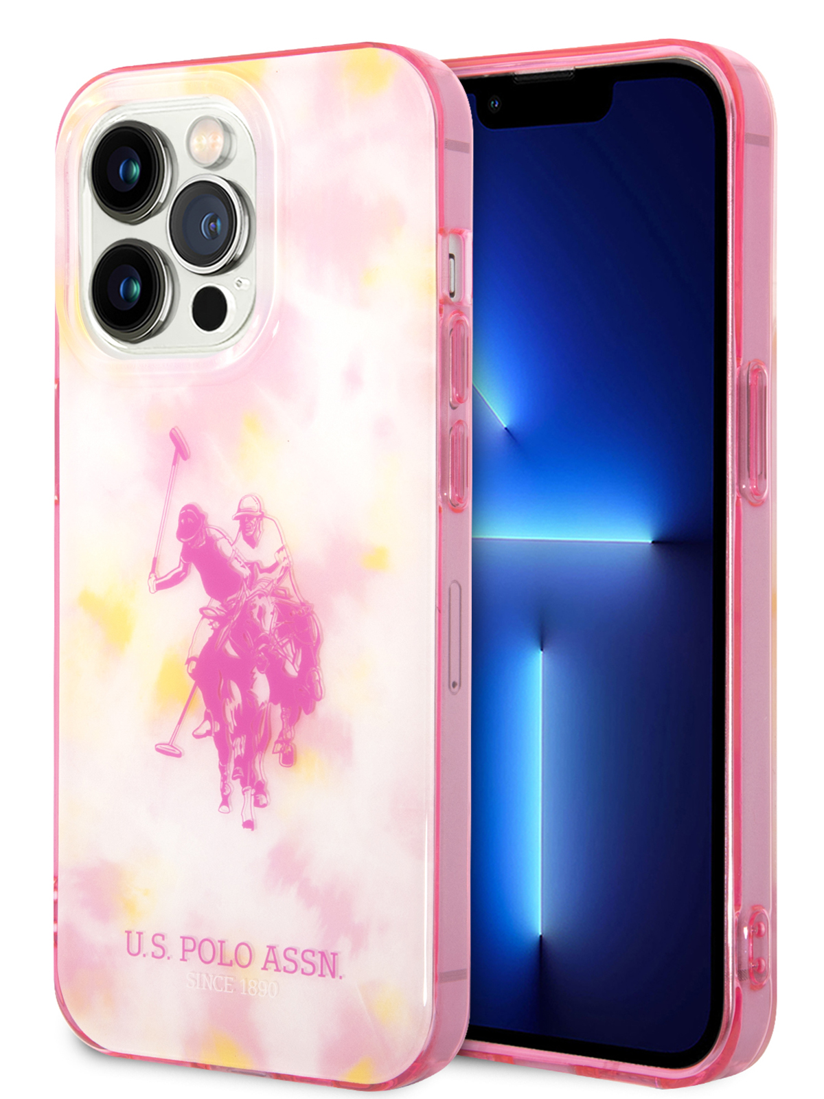 Чехол U.S. Polo для iPhone 14 Pro Double horse Hard Pink, купить в Москве,  цены в интернет-магазинах на Мегамаркет