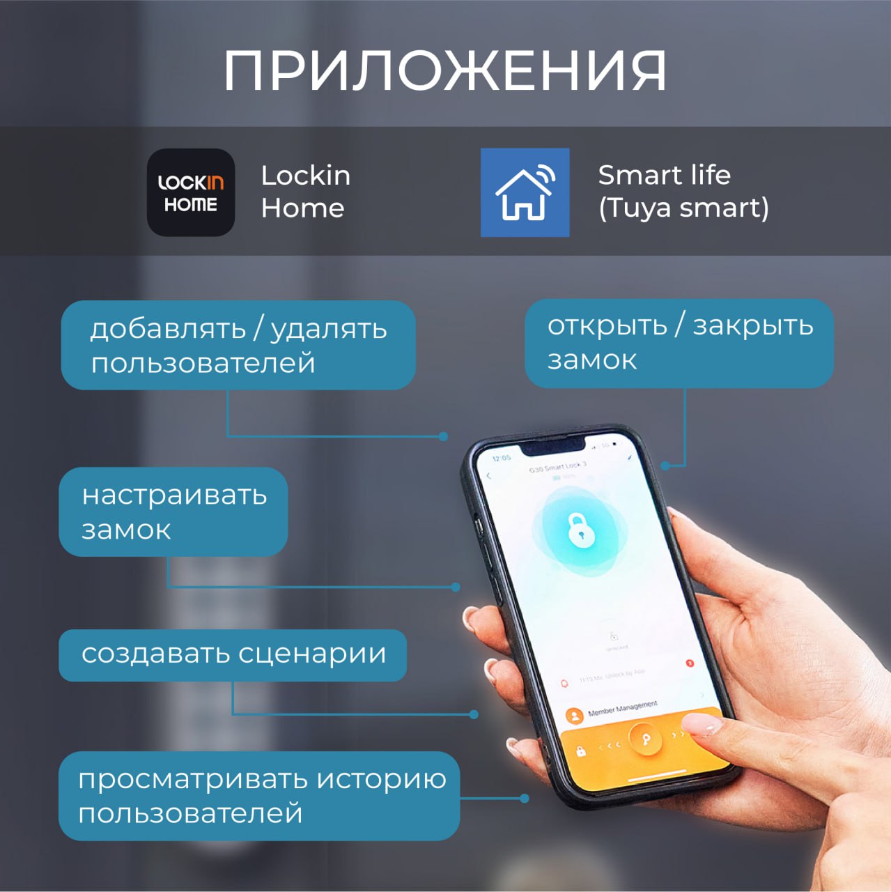 Электронный замок Lockin G30 3 in 1 (EU version) с простой установкой на  дверь - купить в Doorpass.ru, цена на Мегамаркет