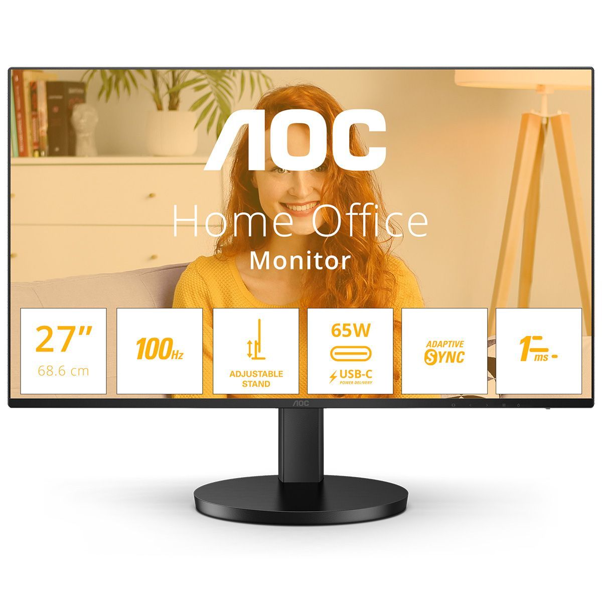 27" Монитор AOC Q27B3CF2 черный 100Hz 2560x1440 IPS, купить в Москве, цены в интернет-магазинах на Мегамаркет