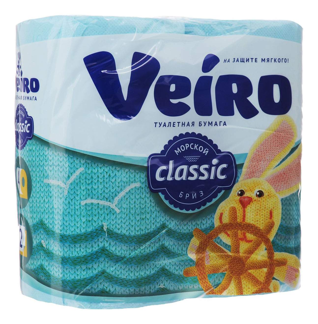Туалетная бумага Veiro Classic Морской бриз 2-ух слойная 4 шт.