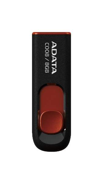 Флешка ADATA Classic C008 8ГБ Red/Black (AC008-8G-RKD), купить в Москве, цены в интернет-магазинах на Мегамаркет