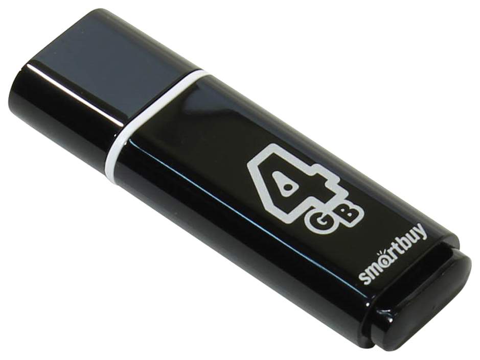 Флешка SmartBuy Glossy 4ГБ Black (SB4GBGS-K) - купить в Pleer.Ru (самовывоз из магазина), цена на Мегамаркет