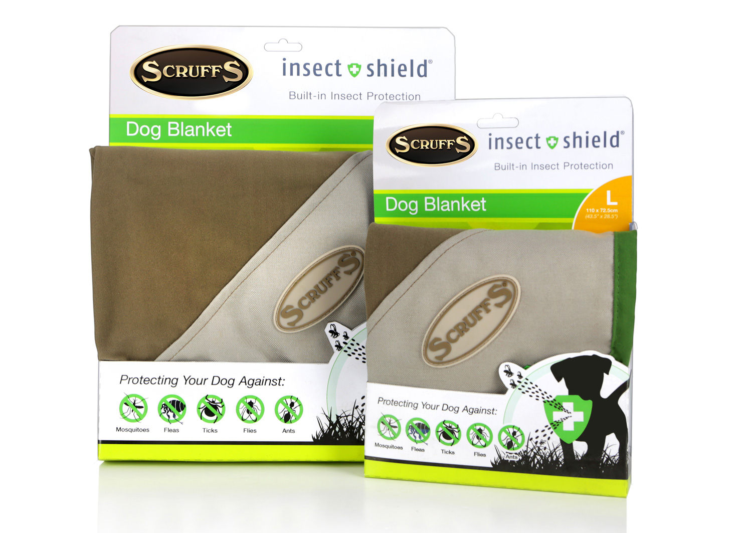 Коврик для собак Scruffs Insect Shield Blanket с пропиткой от блох и клещей, 145x110 см