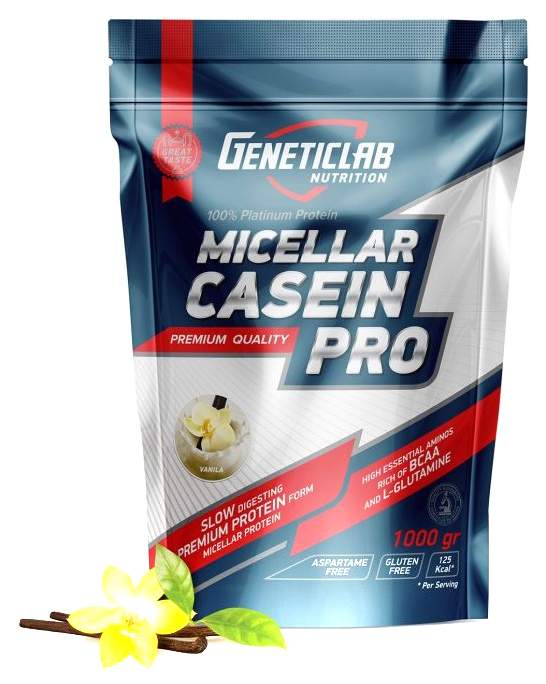 Протеин GeneticLab Nutrition Micellar Casein Pro, 1000 г, vanilla - купить в Мегамаркет Краснодар, цена на Мегамаркет