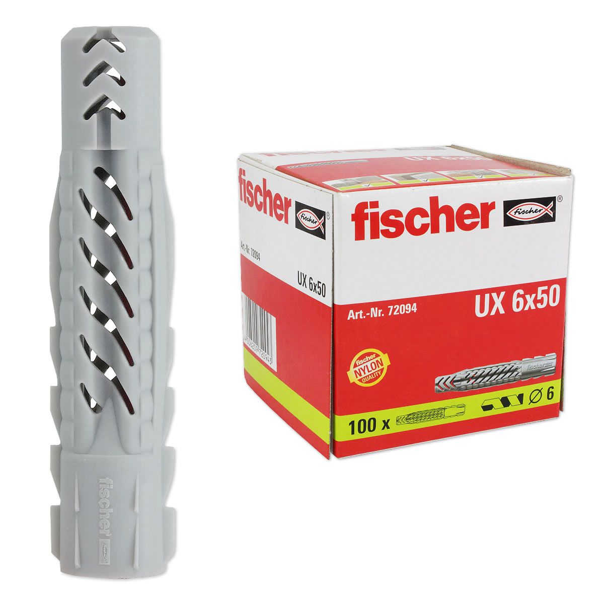 Дюбель универсальный Fischer UX 6X50 (100 шт) 72094
