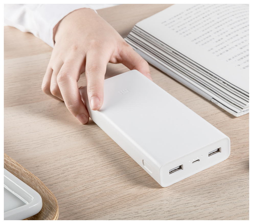 Внешний аккумулятор Xiaomi Mi Power Bank 2C PLM06ZM 20000 mAh (VXN4220GL)  White - отзывы покупателей на Мегамаркет