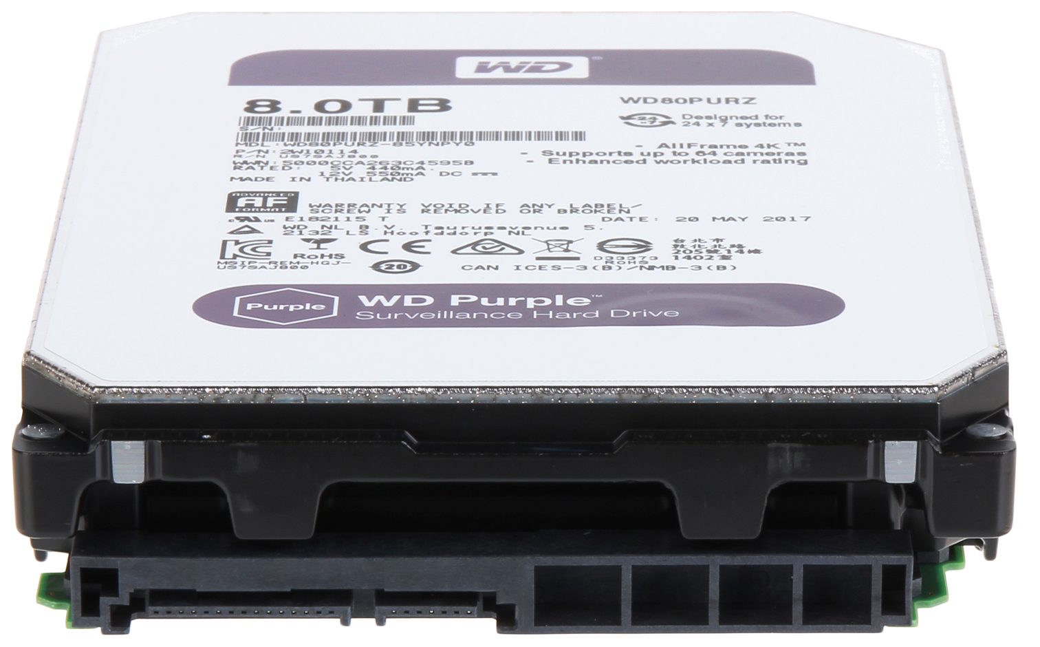 Жесткий диск для видеонаблюдения. HDD, 8 ТБ wd80purz. Wd80purz жесткий диск. HDD 8tb WD Purple. Жесткий диск WD Purple wd80purz.