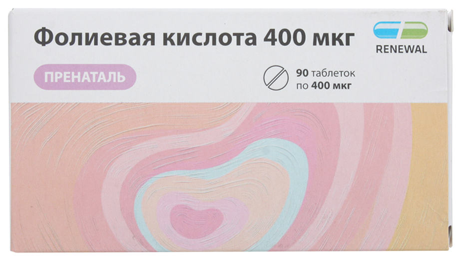 Фолиевая кислота таблетки 400 мкг №90/Renewal - купить в интернет-магазинах, цены на Мегамаркет | витамины b