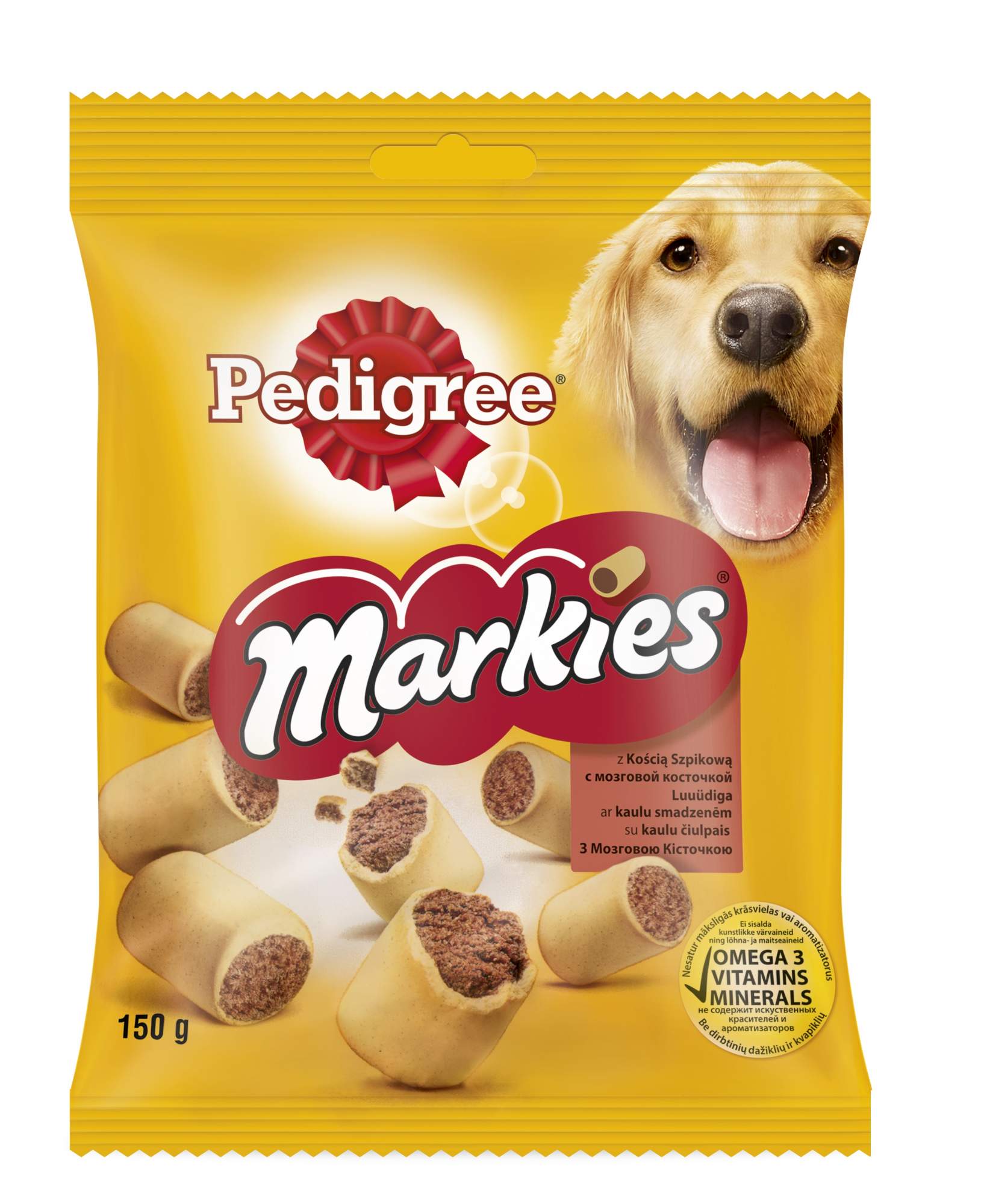 Лакомство для собак Pedigree Мarkies, рулетики, мясо, 150г