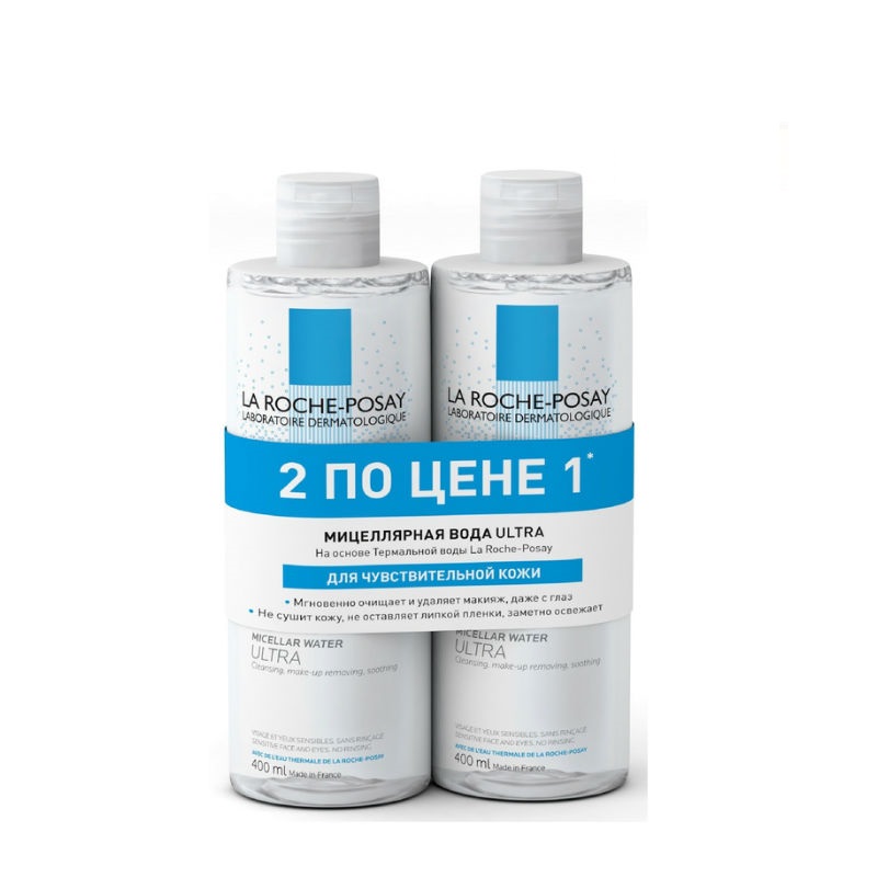 Купить мицеллярная вода La Roche Posay для чувствительной кожи 400 мл х 2 шт, цены на Мегамаркет | Артикул: 100026779209