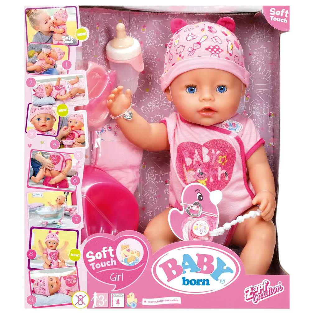 Купить интерактивная кукла Baby born 43 см Zapf Creation 825-938, цены на  Мегамаркет