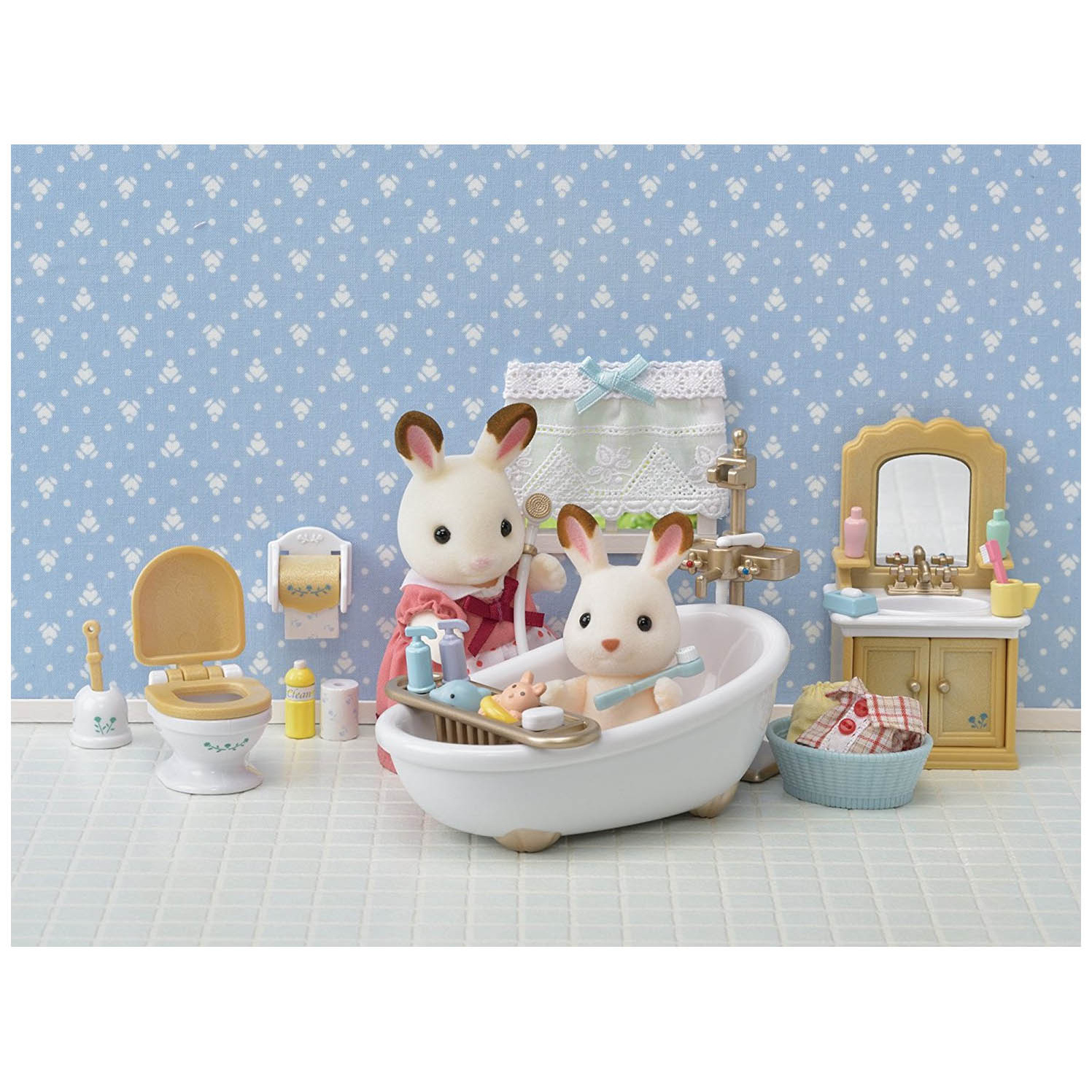 Купить набор игровой Sylvanian Families Ванная комната и туалет, цены на  Мегамаркет