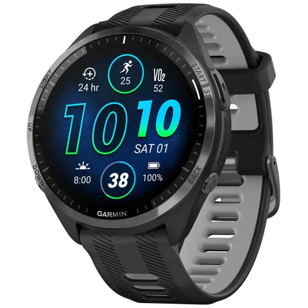 Смарт-часы Garmin Forerunner 965 DLC Titanium Bezel черный (010-02809-80), купить в Москве, цены в интернет-магазинах на Мегамаркет