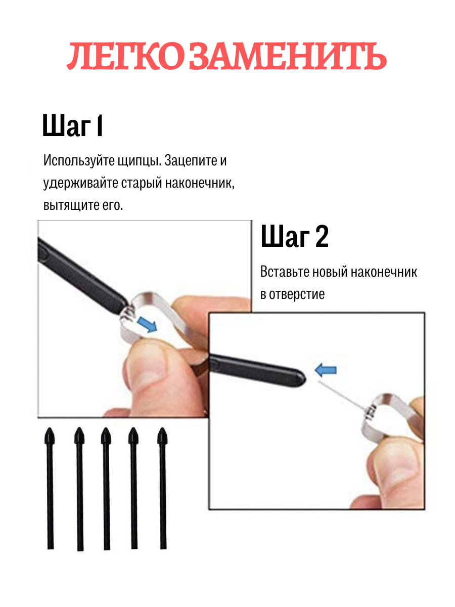 Стержень наконечник сменный для стилуса Samsung S Pen, купить в Москве,  цены в интернет-магазинах на Мегамаркет