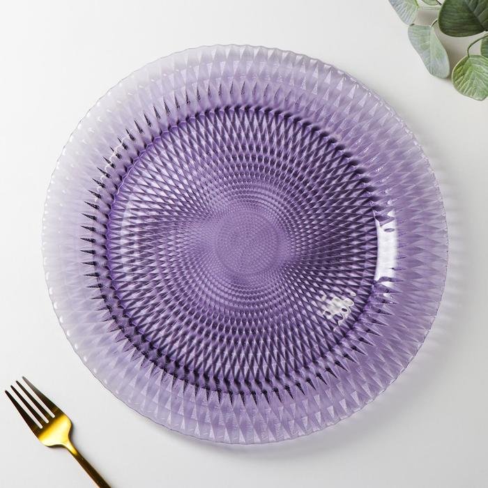 Тарелка подстановочная Magistro «Вилеро», d=33 см, цвет фиолетовый - купить в Все Хозтовары, цена на Мегамаркет