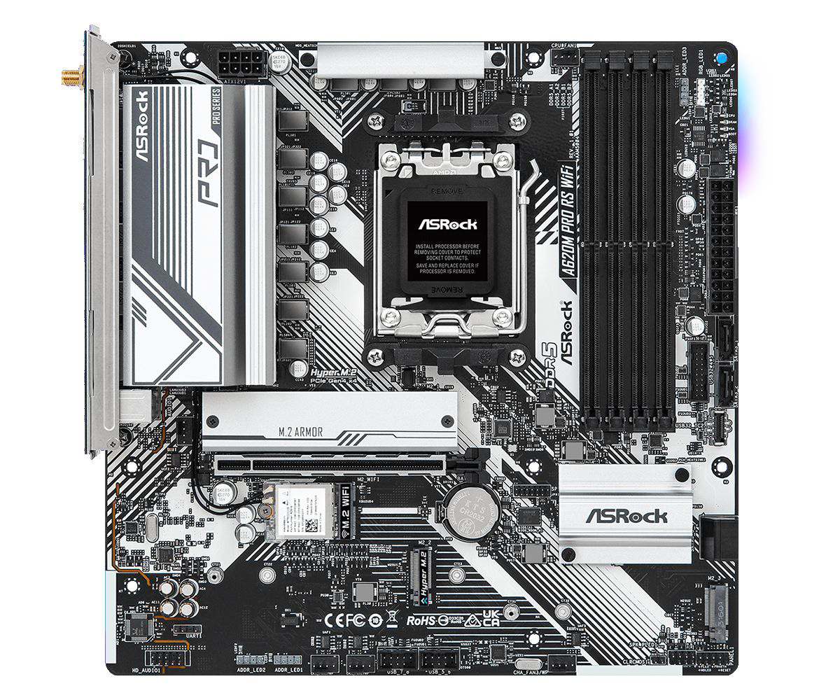 Плата материнская ASRock A620M PRO RS, купить в Москве, цены в интернет-магазинах на Мегамаркет