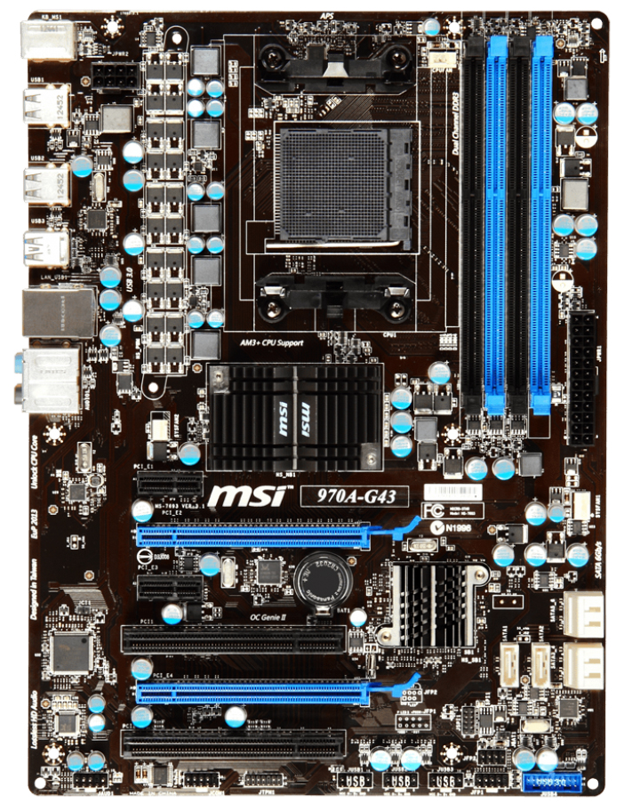Материнская плата msi 970a g43 нет изображения