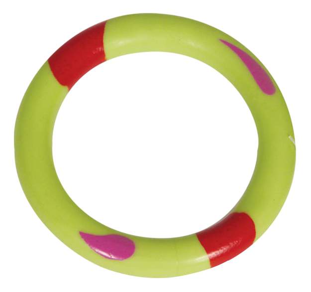 Жевательная игрушка для собак Triol Кольцо из резины, зеленое, 8,5 см