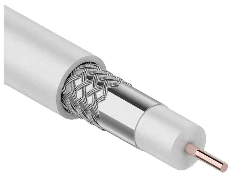 Кабель телевизионный Proconnect Coax - Coax 100м White (RG-6U 128202 ...