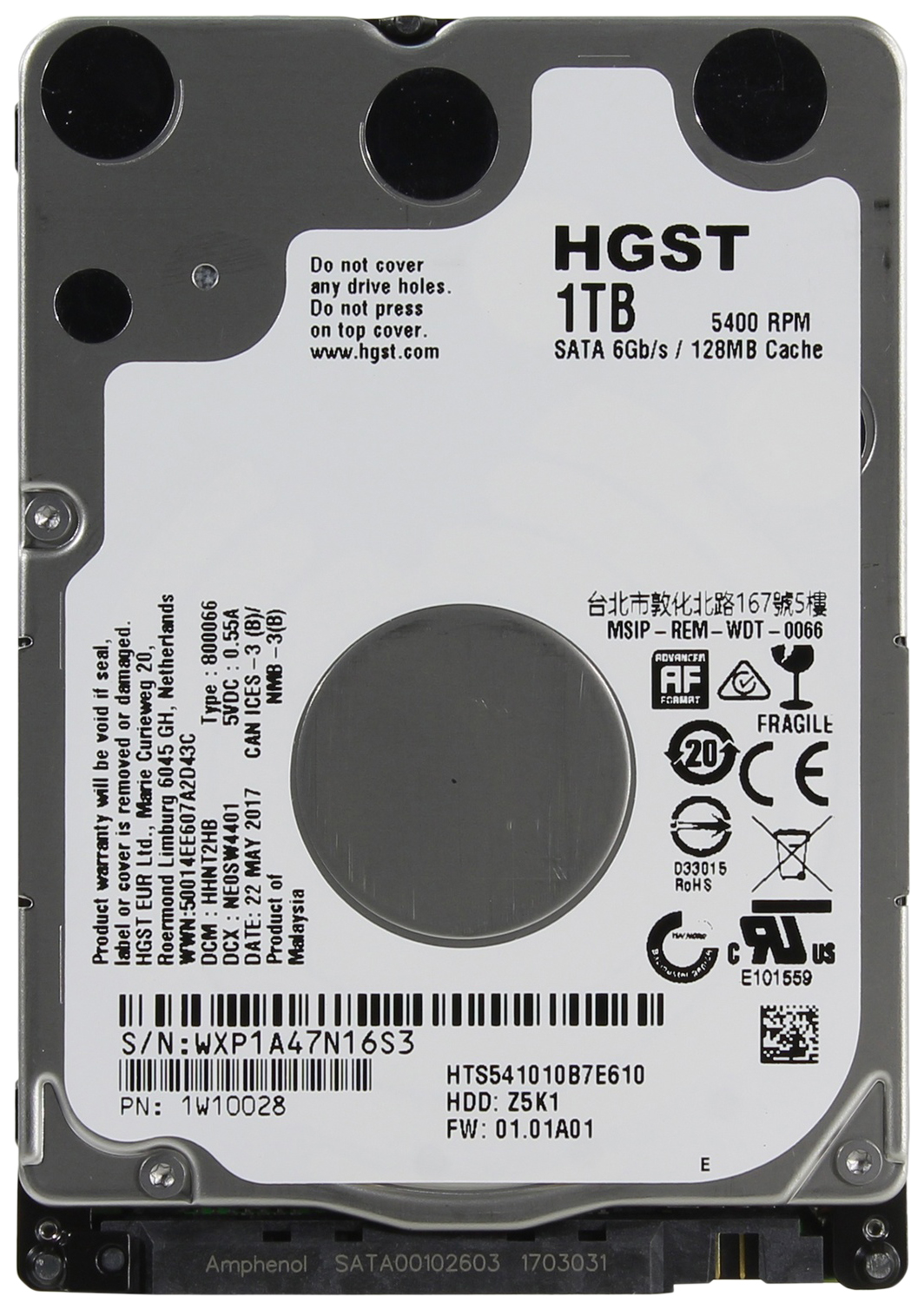 Жесткий диск HGST Travelstar Z5K1 1ТБ (HTS541010B7E610) - купить в Москве, цены в интернет-магазинах Мегамаркет