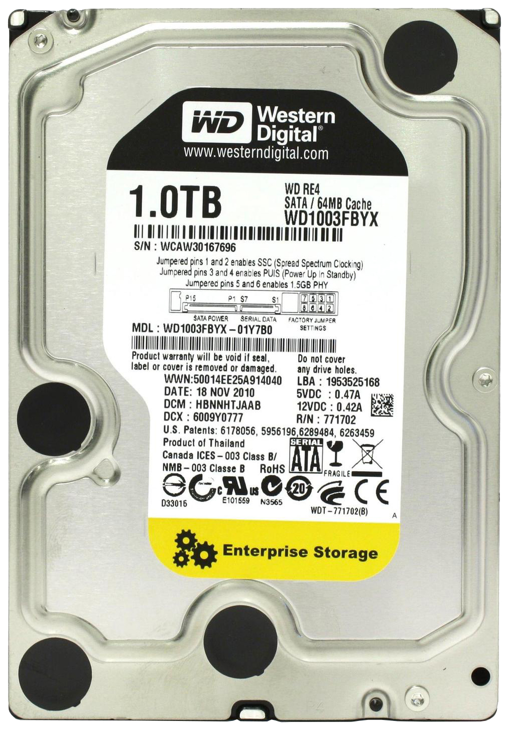 Жесткий диск WD RE4 1ТБ (WD1003FBYX) - купить в Москве, цены в интернет-магазинах Мегамаркет