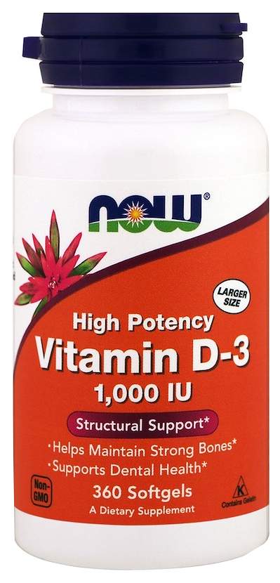 Витамин D Now Vitamin D-3 1000 Me 360 гелевых капсул - купить в FitnessStore, цена на Мегамаркет