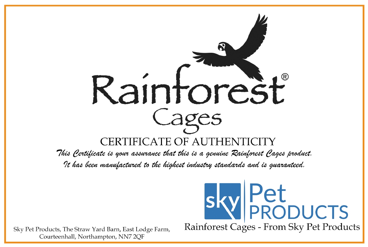 Клетка  для мелких и средних птиц Sky Rainforest Amazona 152 х 81 х 53 см, серая