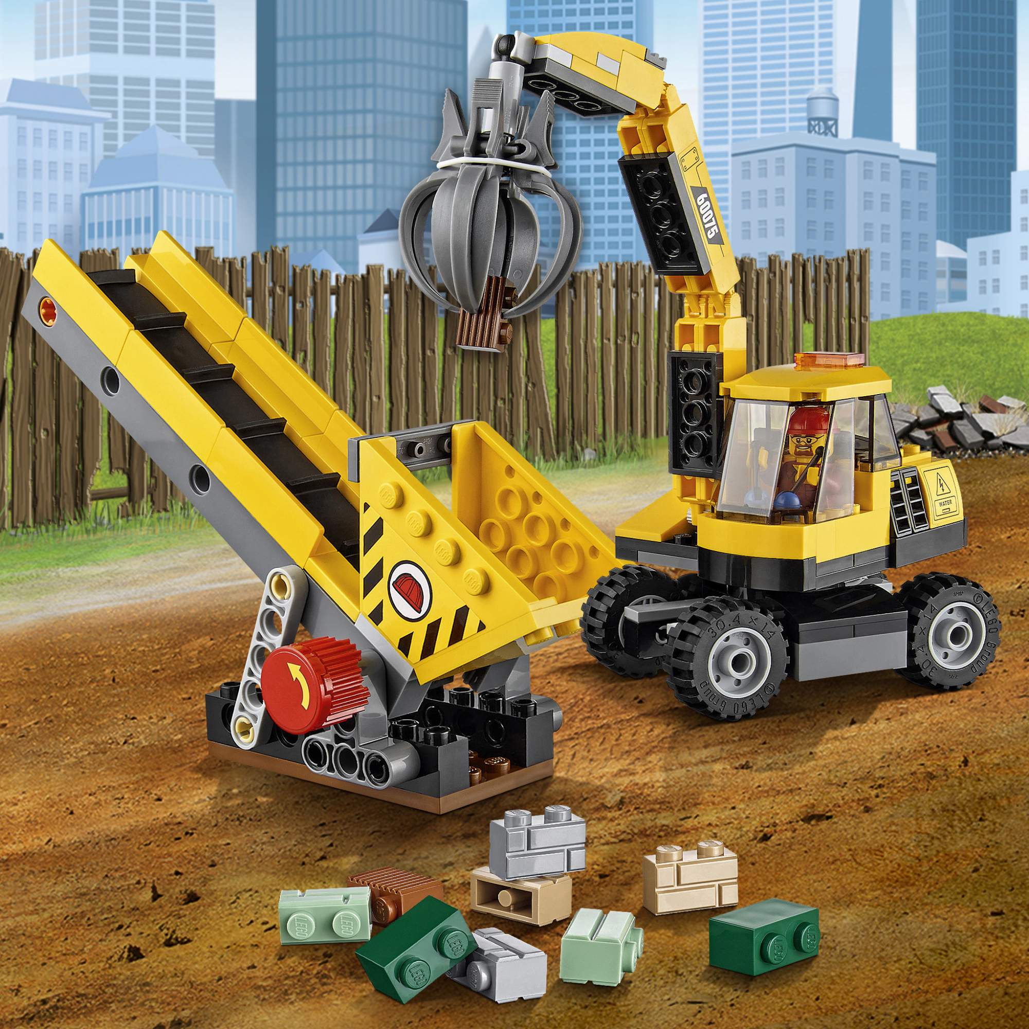 Конструктор LEGO City Demolition Экскаватор и грузовик (60075) - отзывы  покупателей на Мегамаркет