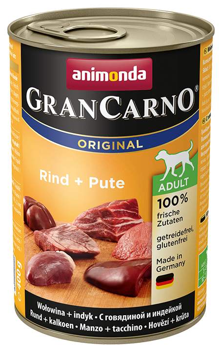 Консервы для собак Animonda Gran Carno Original Adult, говядина, индейка, 400г