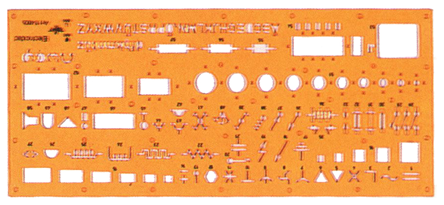 Трафарет для электрических схем