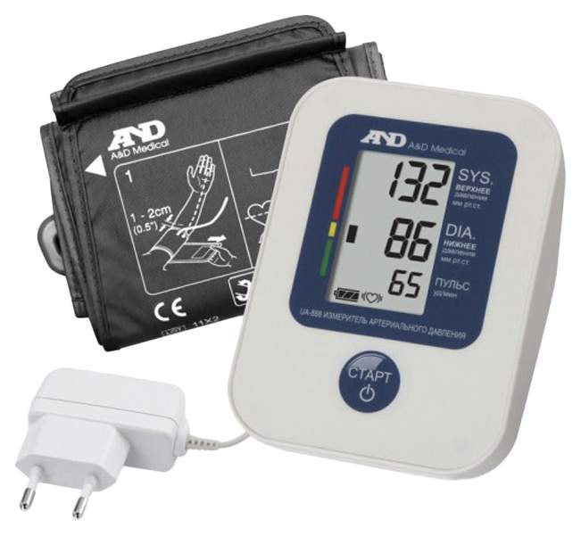 Тонометр AND UA-888 c манжетой 23-37 см и сетевым адаптером ...