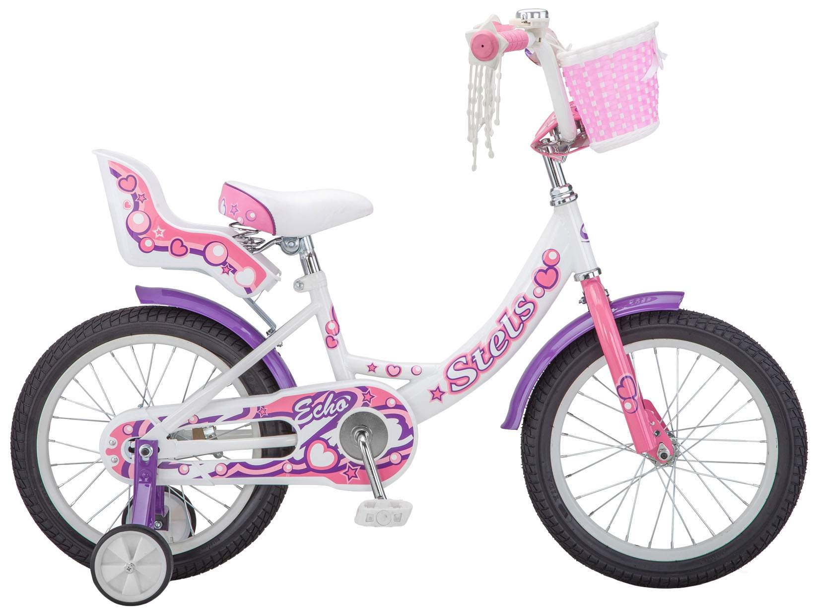 Купить велосипед STELS Echo 16 (V020) белый/розовый, цены на Мегамаркет | Артикул: 100024118543
