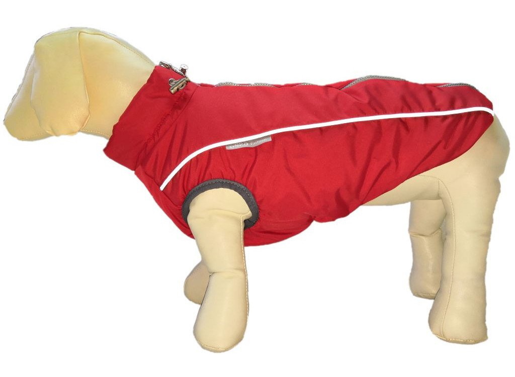 Жилет для собак Osso Fashion Аляска, зимний, красный, длина спины  40-1